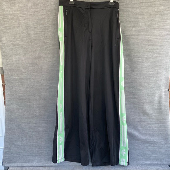 Adidas Wide Leg Track Pants Black - Picture 2 of 8